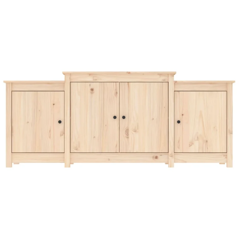 Buffet bahut commode armoire meuble de rangement organisateur cuisine salle de séjour salon 164 x 37 x 68 cm bois massif de pin marron 02_0029557