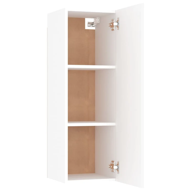 Meubles TV multimédia étagère télévision buffet téléviseur salle à manger salon chambre 2 pièces 30,5 x 30 x 90 cm bois d’ingénierie blanc 02_0028533