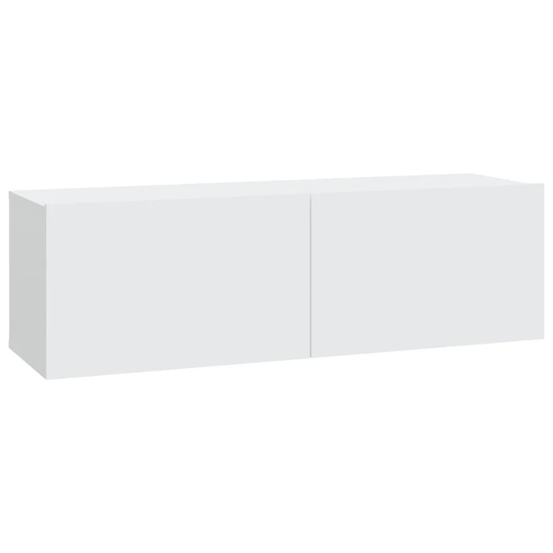 Ensemble de meubles armoire buffet TV télévision salon chambre séjour 6 pièces bois d'ingénierie blanc 02_0025014