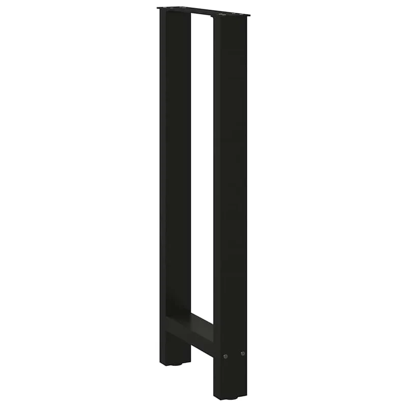 Lot de 2 pieds de table de bar modernes 40 x 100 cm avec niveleurs ajustables en acier noir 02_0057576