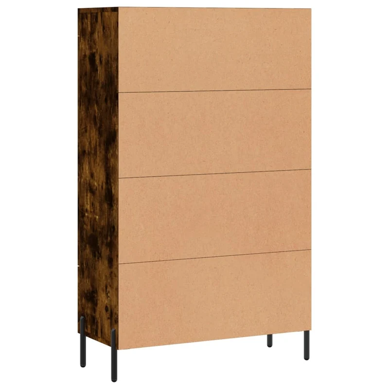 Buffet bahut commode armoire meuble de rangement organisateur cuisine salle de séjour salon haut 69,5 x 31 x 115 cm bois d'ingénierie marron 02_0033399