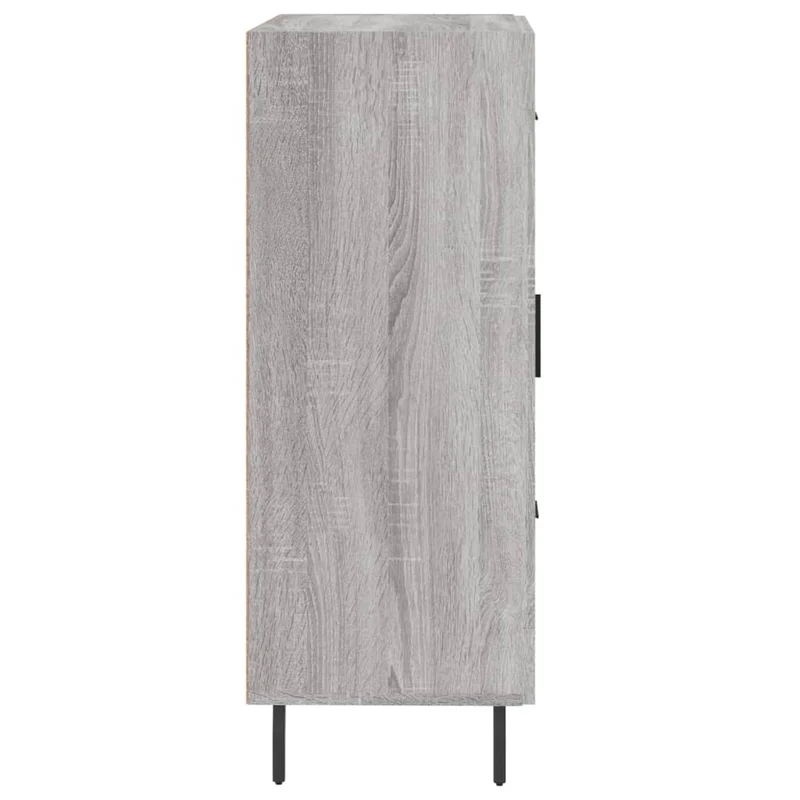 Buffet bahut commode armoire meuble de rangement organisateur cuisine salle de séjour salon sonoma 69,5 x 34 x 90 cm bois d'ingénierie gris 02_0036436