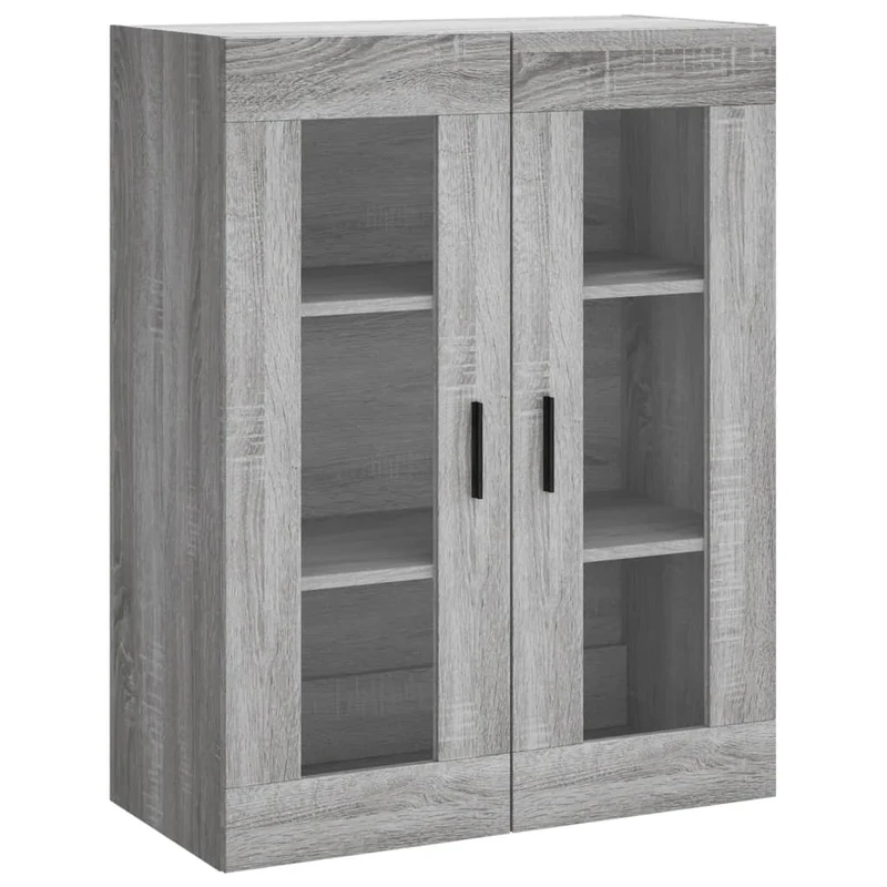 Buffet bahut commode armoire meuble de rangement organisateur cuisine salle de séjour salon haut sonoma 69,5 x 34 x 180 cm bois d'ingénierie gris 02_0035620