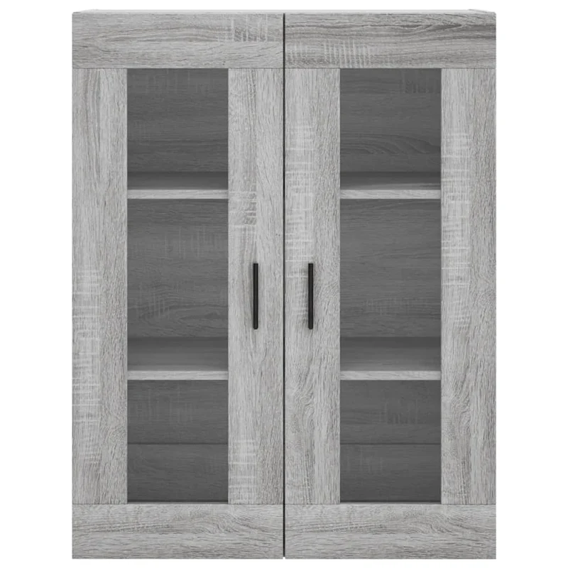 Buffet bahut commode armoire meuble de rangement organisateur cuisine salle de séjour salon haut sonoma 69,5 x 34 x 180 cm bois d'ingénierie gris 02_0035620