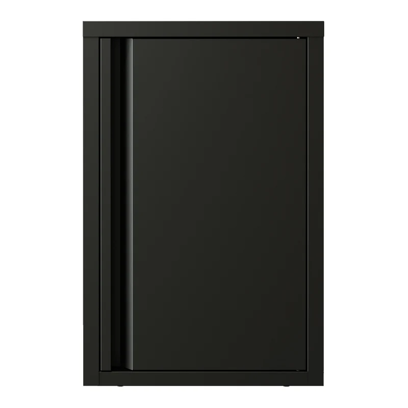 Armoire étagère 50 x 33 x 35 cm meuble de rangement murale acier noir 03_0008889