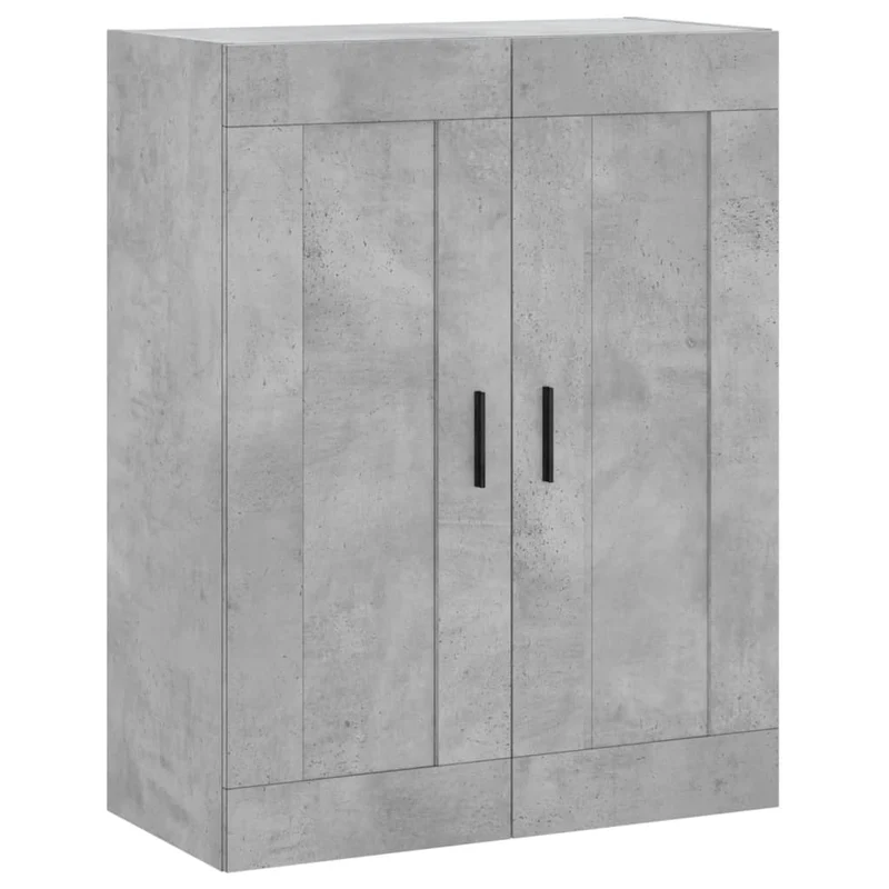 Buffet bahut commode armoire meuble de rangement organisateur cuisine salle de séjour salon haut 69,5 x 34 x 180 cm bois d'ingénierie gris 02_0034549