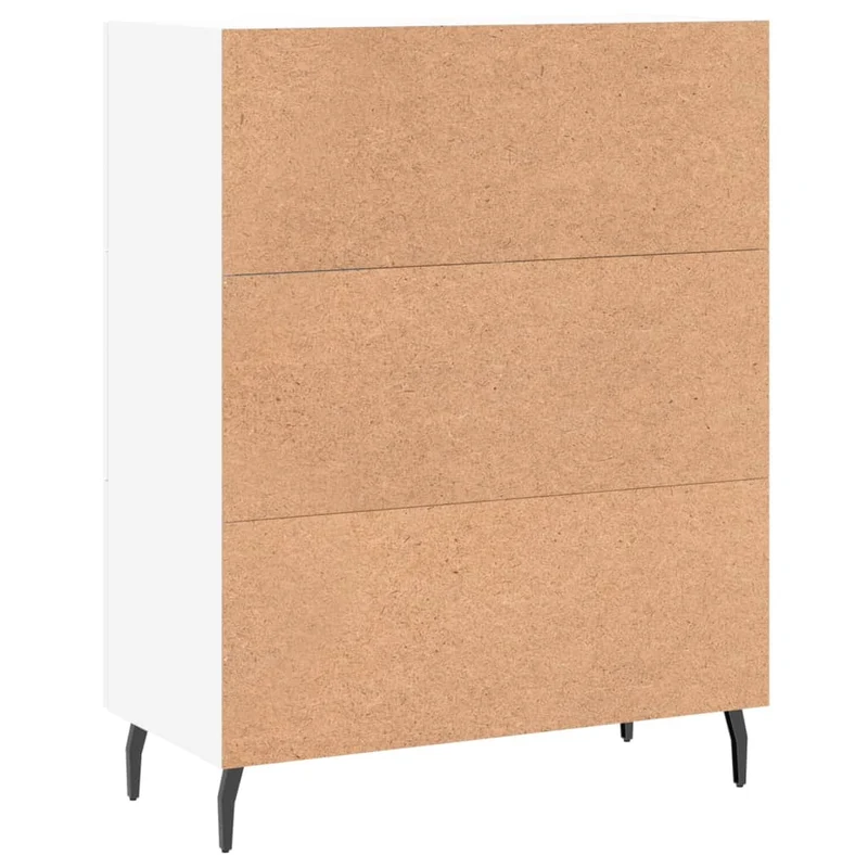 Buffet bahut commode armoire meuble de rangement organisateur cuisine salle de séjour salon 69,5 x 34 x 90 cm bois d'ingénierie blanc 02_0030432