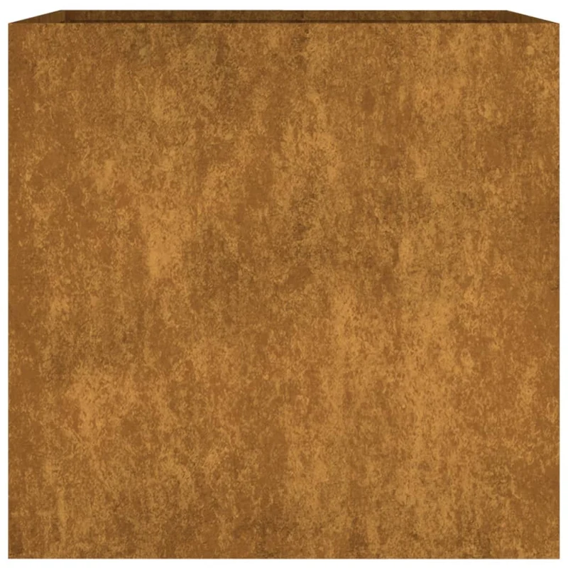 Jardinière bac lit surélevé plantes fleurs terrasse jardin 40 x 41 x 40 cm acier corten marron 02_0037594