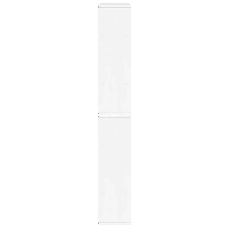 Lot de 5 armoires latérales modulaires pratiques rangement 40 x 24 x 79 cm en bois massif blanc 02_0055965