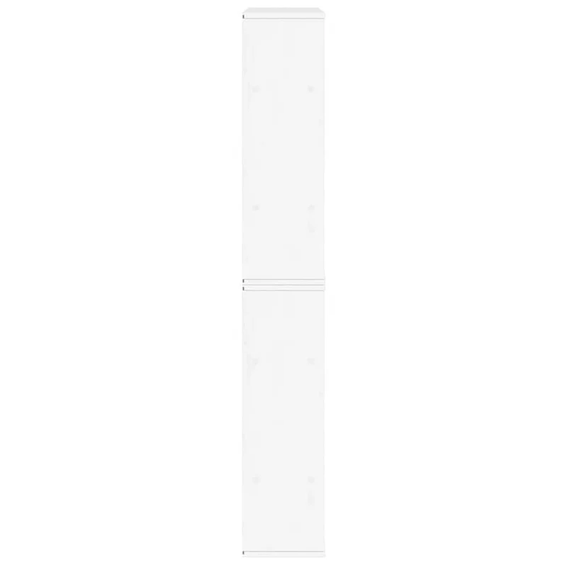 Lot de 5 armoires latérales modulaires rangement 40 x 24 x 79 cm en bois massif blanc 02_0055967
