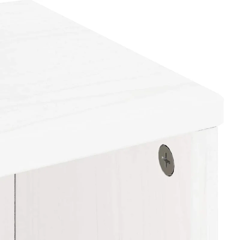 Lot de 5 armoires latérales modulaires rangement 40 x 24 x 79 cm en bois massif blanc 02_0055967