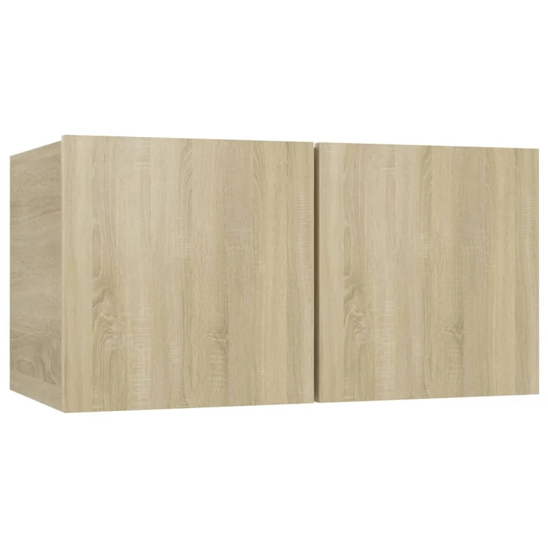 Ensemble de meubles armoire buffet TV télévision salon chambre séjour 4 pièces chêne sonoma bois d'ingénierie brun 02_0024815