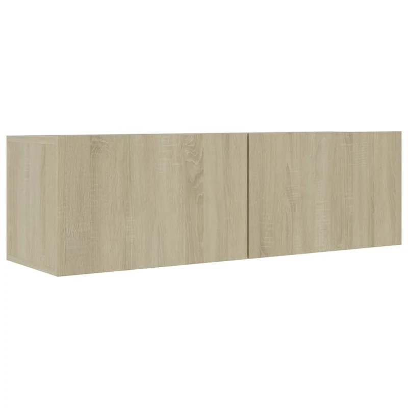 Ensemble de meubles armoire buffet TV télévision salon chambre séjour 4 pièces chêne sonoma bois d'ingénierie brun 02_0024815