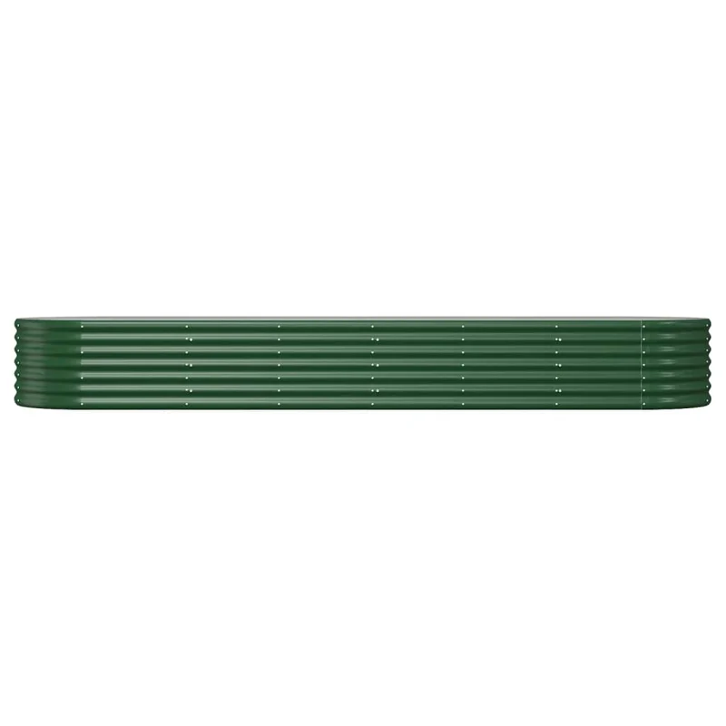 Jardinière bac lit surélevé plantes fleurs terrasse jardin de jardin acier enduit de poudre 296 x 80 x 36 cm vert 02_0039623