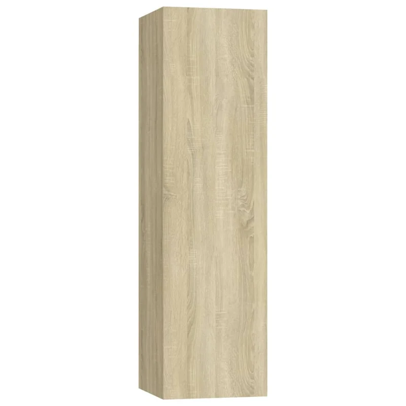 Ensemble de meubles armoire buffet TV télévision salon chambre séjour 4 pièces chêne sonoma bois d'ingénierie brun 02_0024814