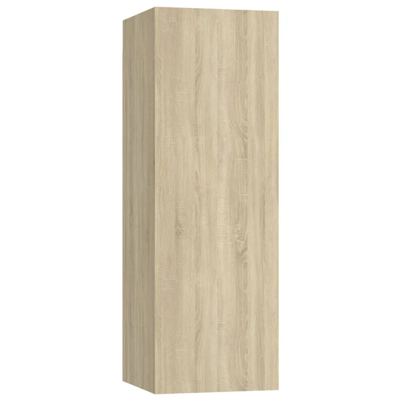 Ensemble de meubles armoire buffet TV télévision salon chambre séjour 4 pièces chêne sonoma bois d'ingénierie brun 02_0024807