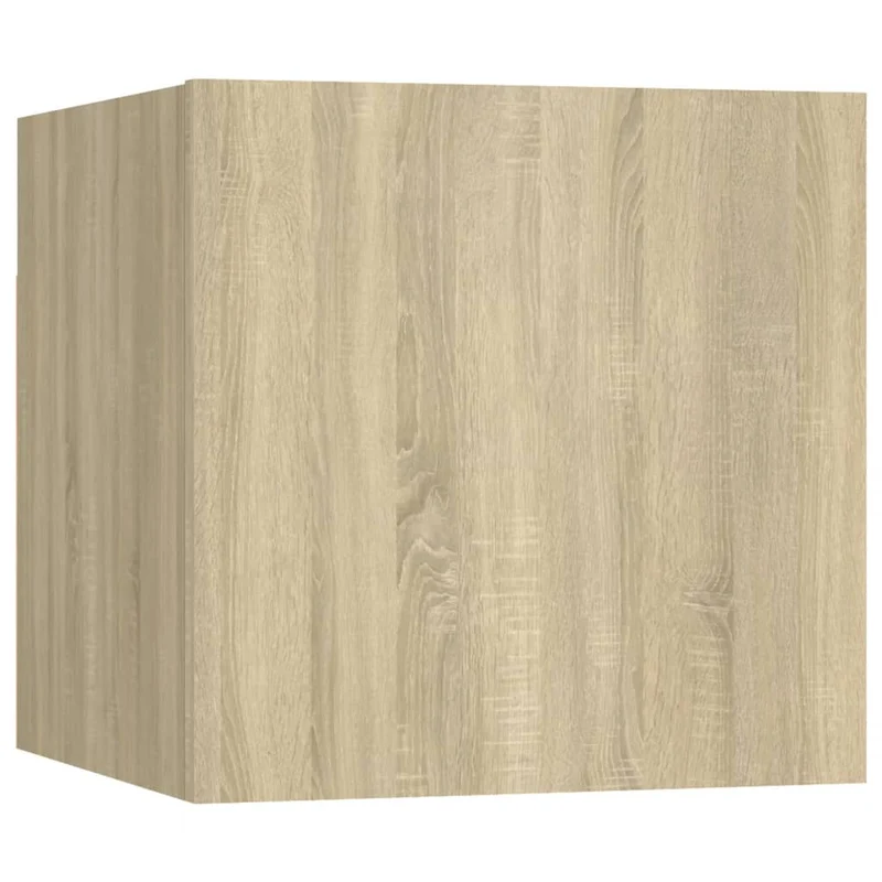 Ensemble de meubles armoire buffet TV télévision salon chambre séjour 4 pièces chêne sonoma bois d'ingénierie brun 02_0024307
