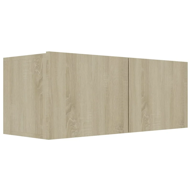 Ensemble de meubles armoire buffet TV télévision salon chambre séjour 4 pièces chêne sonoma bois d'ingénierie brun 02_0024307