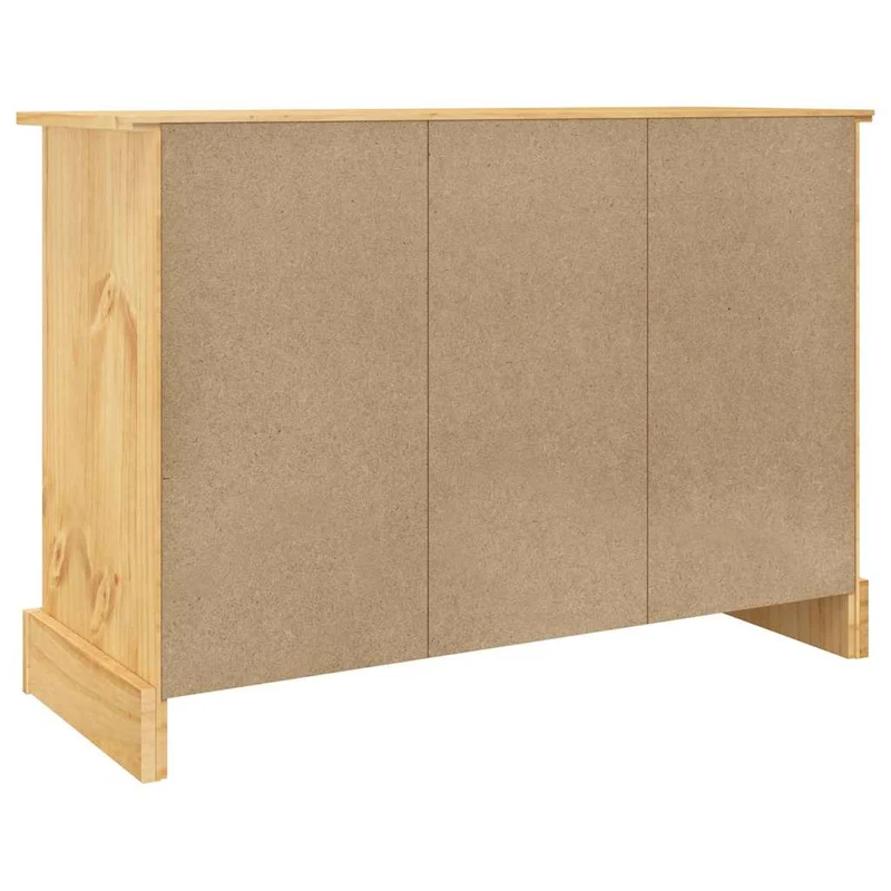 Buffet bahut commode armoire meuble de rangement organisateur cuisine salle de séjour salon Corona 112 x 43 x 78 cm bois massif pin me x icain marron 02_0031749