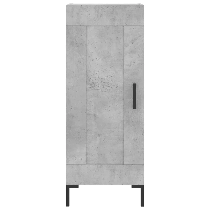 Buffet bahut commode armoire meuble de rangement organisateur cuisine salle de séjour salon haut 34,5 x 34 x 180 cm bois d'ingénierie gris 02_0034346