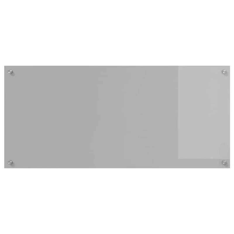 Dosseret de cuisine moderne épuré 110 x 50 cm thermorésistant style élégant en verre trempé gris clair 02_0058480