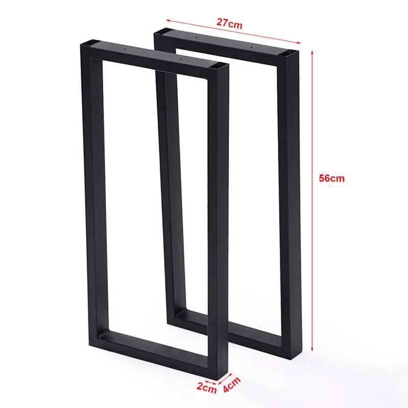 Set de 2 pieds de table rectangulaires en acier 56 x 27 cm 03_0008091