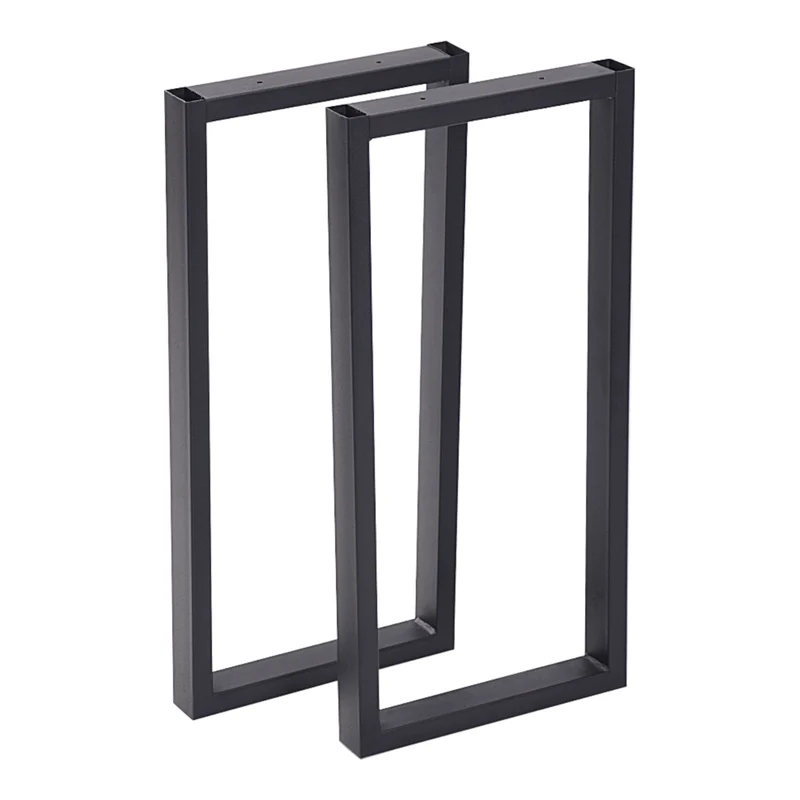 Set de 2 pieds de table rectangulaires en acier 56 x 27 cm 03_0008091