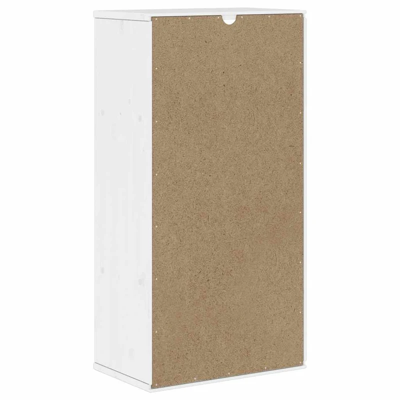 Armoire latérale classique avec 2 tiroirs et 2 étagères 40 x 24 x 79 cm en bois massif pin 02_0058041