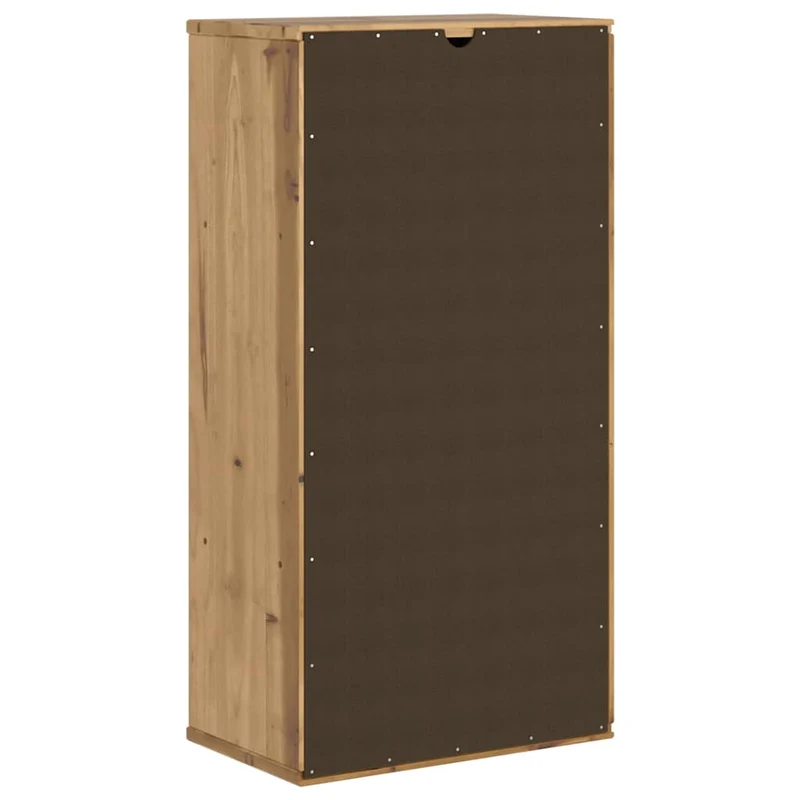 Armoire latérale avec tiroirs rustique charme classique 40 x 24 x 79 cm en pin massif miel 02_0058044