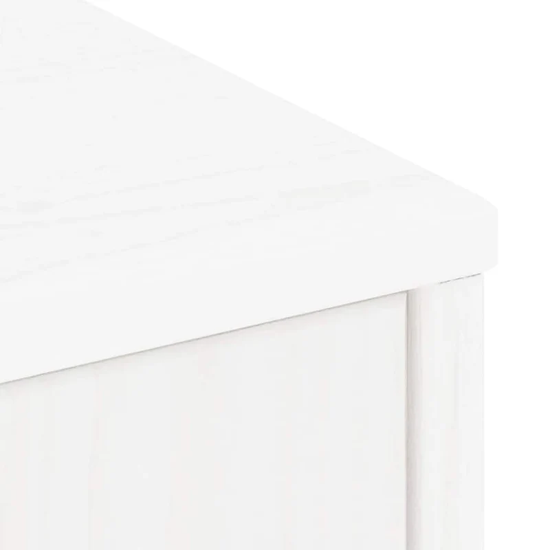 Armoire latérale classique pour petit espace 40 x 24 x 79 cm avec grand rangement ambiance rustique en bois blanc 02_0058039