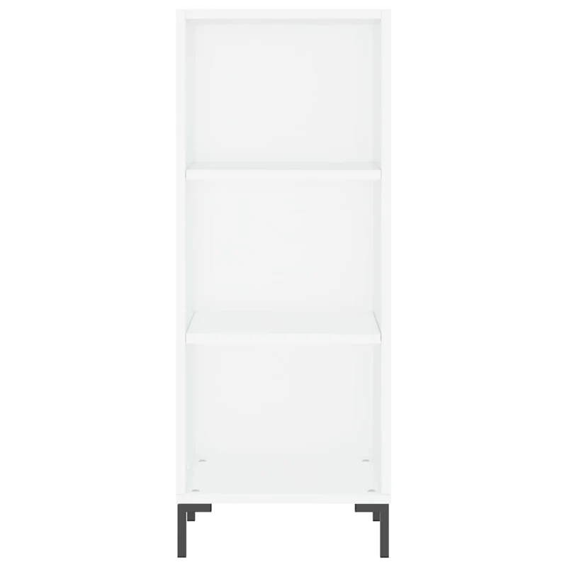 Buffet bahut commode armoire meuble de rangement organisateur cuisine salle de séjour salon haut 34,5 x 34 x 180 cm bois d'ingénierie blanc 02_0032367