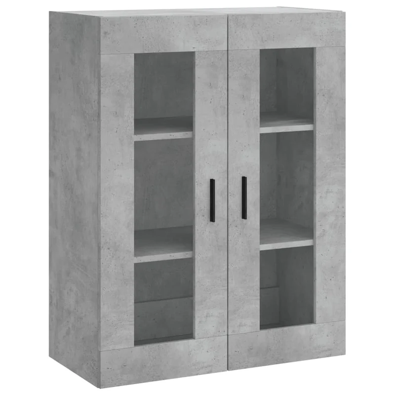 Buffet bahut commode armoire meuble de rangement organisateur cuisine salle de séjour salon haut 69,5 x 34 x 180 cm bois d'ingénierie gris 02_0034698