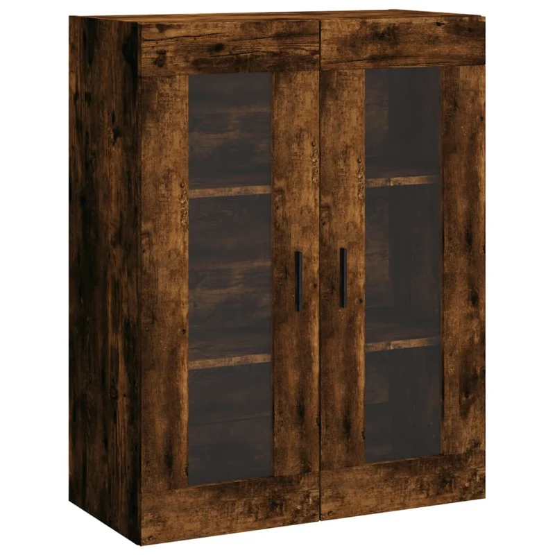 Buffet bahut commode armoire meuble de rangement organisateur cuisine salle de séjour salon haut 69,5 x 34 x 180 cm bois d'ingénierie marron 02_0033505