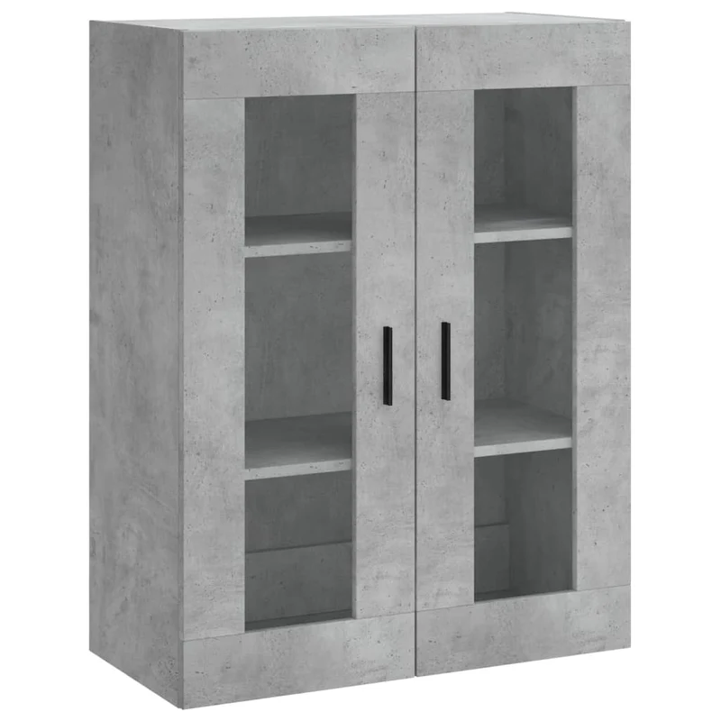 Buffet bahut commode armoire meuble de rangement organisateur cuisine salle de séjour salon haut 69,5 x 34 x 180 cm bois d'ingénierie gris 02_0034642