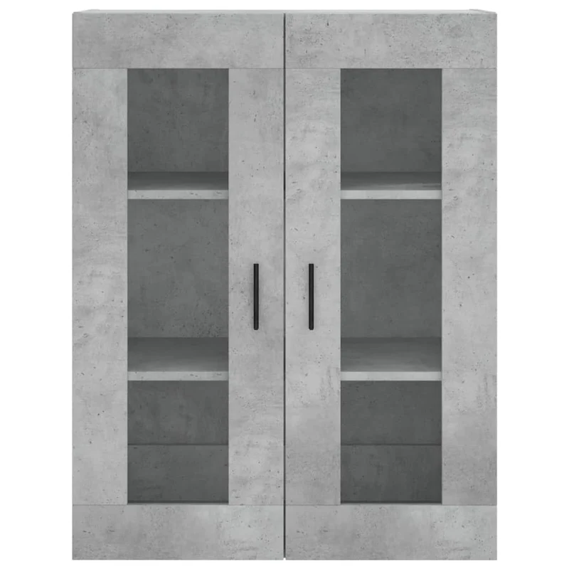 Buffet bahut commode armoire meuble de rangement organisateur cuisine salle de séjour salon haut 69,5 x 34 x 180 cm bois d'ingénierie gris 02_0034642