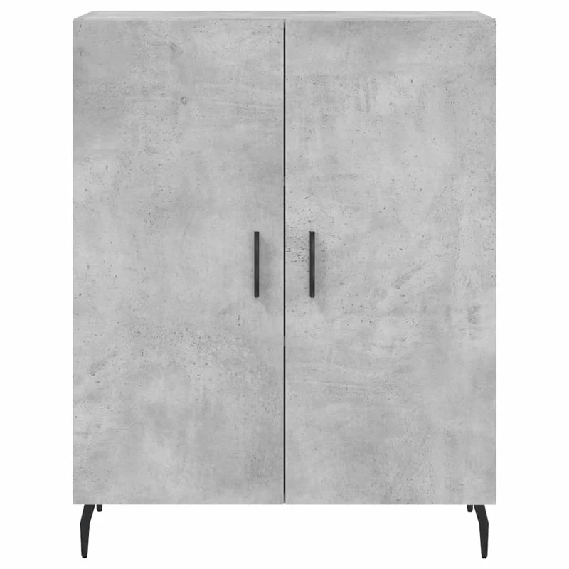 Buffet bahut commode armoire meuble de rangement organisateur cuisine salle de séjour salon haut 69,5 x 34 x 180 cm bois d'ingénierie gris 02_0034578