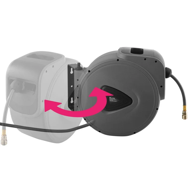 Enrouleur automatique de tuyau d'air comprimé 30 m avec raccord rapide 08_0000258