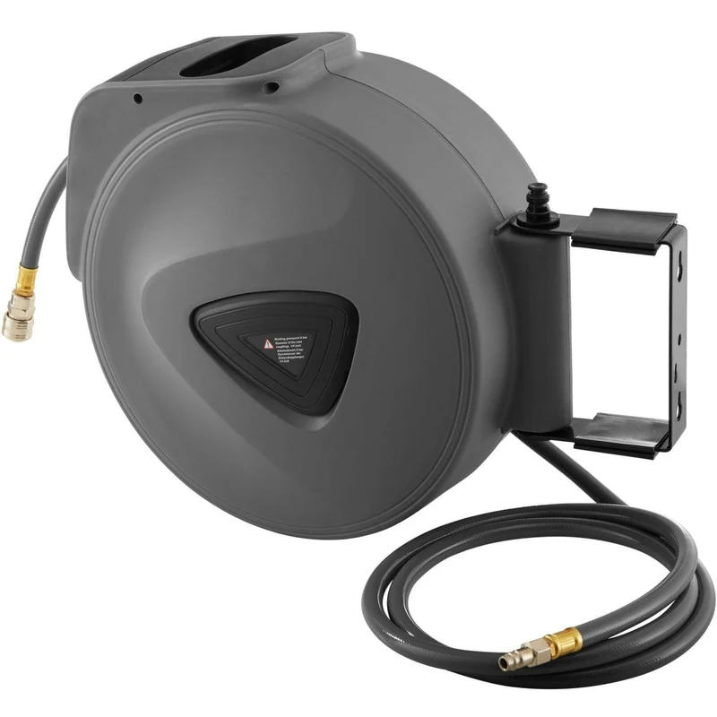 Enrouleur automatique de tuyau d'air comprimé 20 m avec raccord rapide 08_0000257