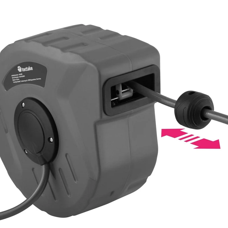 Enrouleur automatique de tuyau d'air comprimé 10 m avec raccord rapide 08_0000256