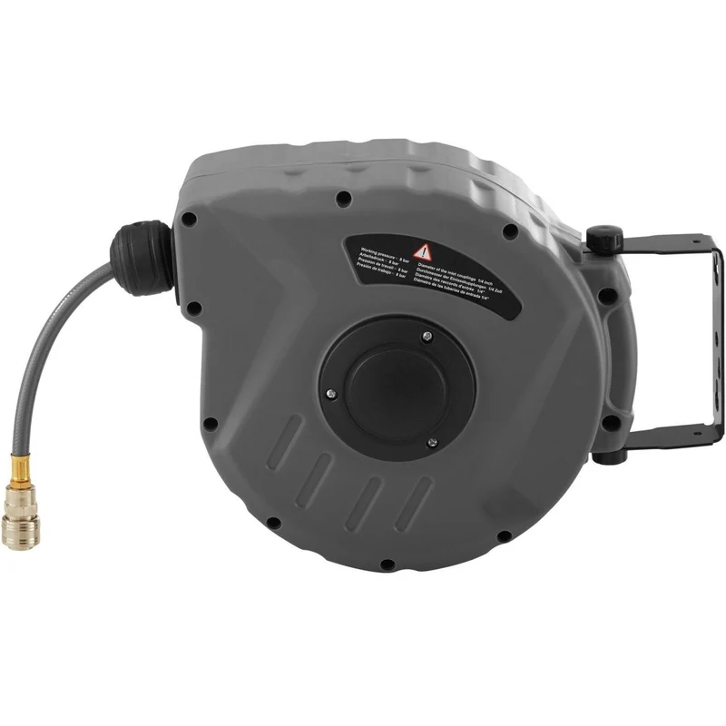 Enrouleur automatique de tuyau d'air comprimé 10 m avec raccord rapide 08_0000256