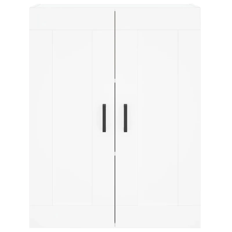 Buffet bahut commode armoire meuble de rangement organisateur cuisine salle de séjour salon haut 69,5 x 34 x 180 cm bois d'ingénierie blanc 02_0032607