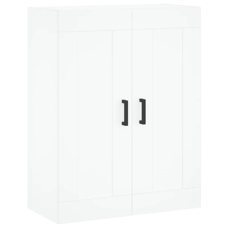 Buffet bahut commode armoire meuble de rangement organisateur cuisine salle de séjour salon haut 69,5 x 34 x 180 cm bois d'ingénierie blanc 02_0032534