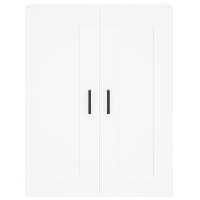 Buffet bahut commode armoire meuble de rangement organisateur cuisine salle de séjour salon haut 69,5 x 34 x 180 cm bois d'ingénierie blanc 02_0032534