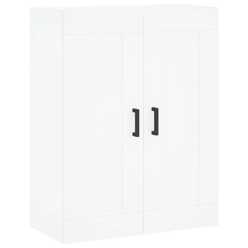 Buffet bahut commode armoire meuble de rangement organisateur cuisine salle de séjour salon haut 69,5 x 34 x 180 cm bois d'ingénierie blanc 02_0032723