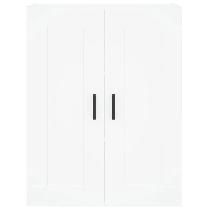 Buffet bahut commode armoire meuble de rangement organisateur cuisine salle de séjour salon haut 69,5 x 34 x 180 cm bois d'ingénierie blanc 02_0032723