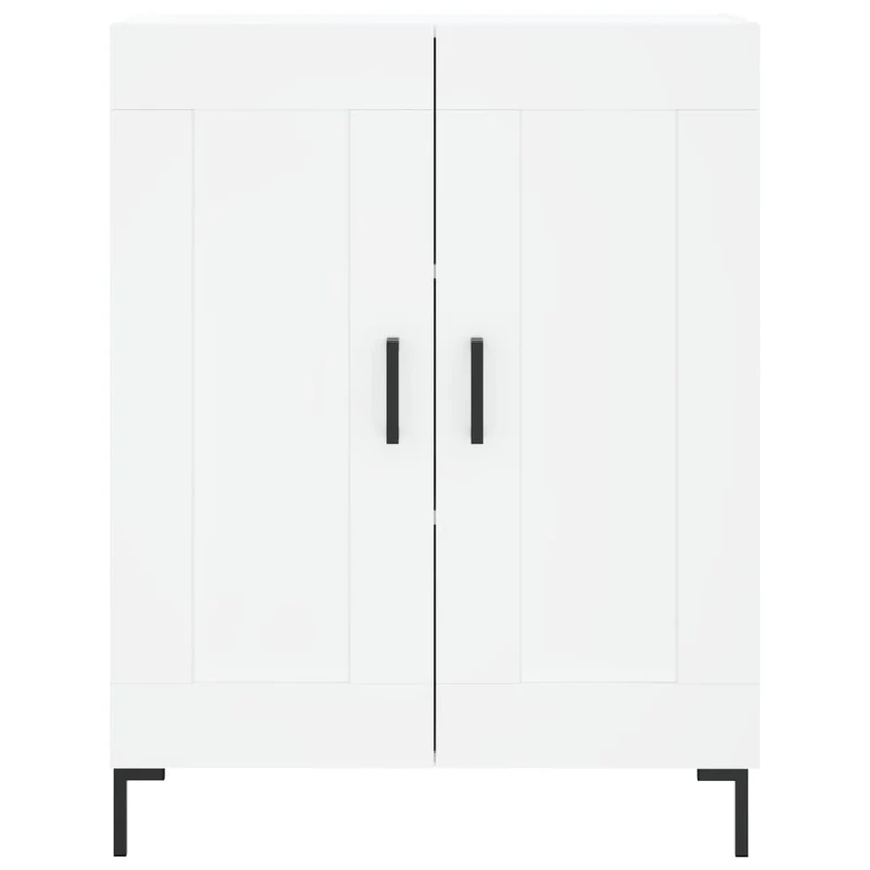 Buffet bahut commode armoire meuble de rangement organisateur cuisine salle de séjour salon haut 69,5 x 34 x 180 cm bois d'ingénierie blanc 02_0032723