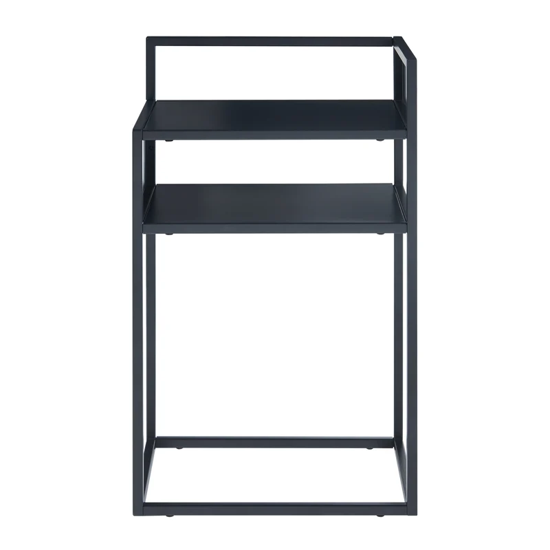 Table d'appoint acier 65 x 40 x 30 cm noir mat 03_0010949