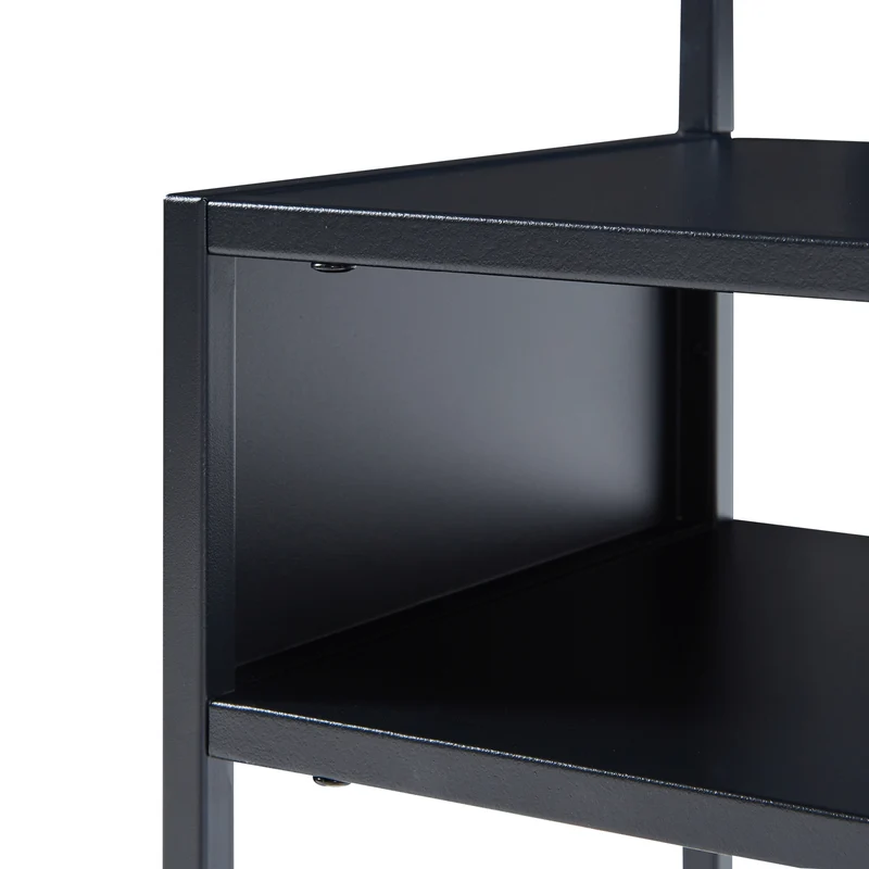Table d'appoint acier 65 x 40 x 30 cm noir mat 03_0010949