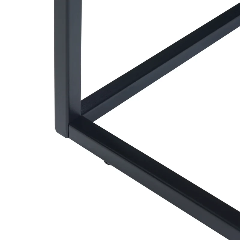 Table d'appoint acier 65 x 40 x 30 cm noir mat 03_0010949