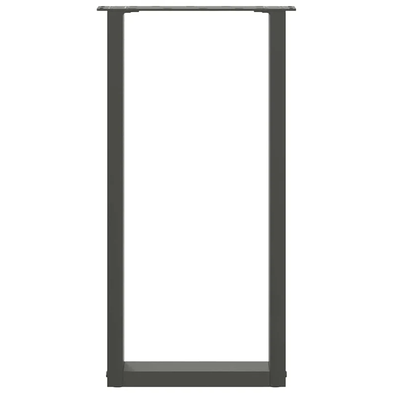 Lot de 2 pieds de table console en U 28 x 73 cm robuste design moderne polyvalent en acier anthracite 02_0057410